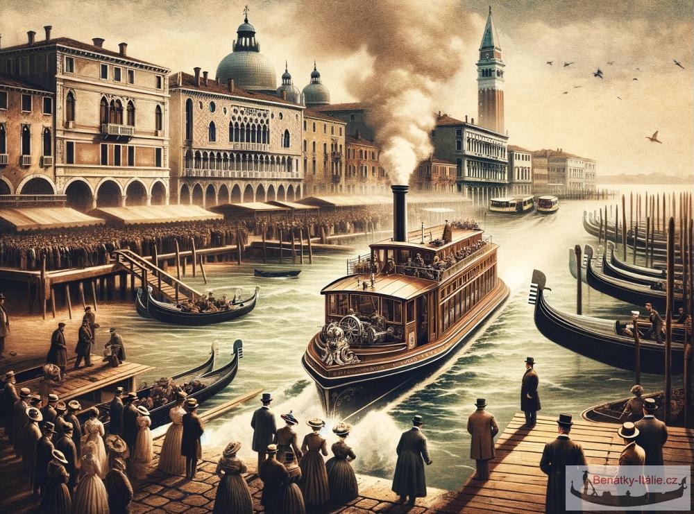 Parní vodní autobus.